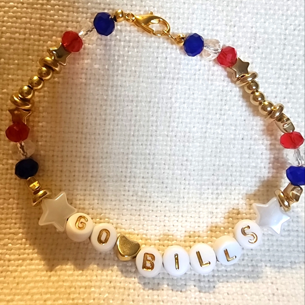 Buffalo Bills Friendship Bracelet with hardware